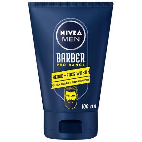 Nivea Men очищающий гель для бороды и лица Barber Pro Range, 100 мл
