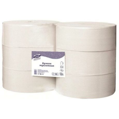 Туалетная бумага Luscan Professional белая однослойная 525 м 6 рул.