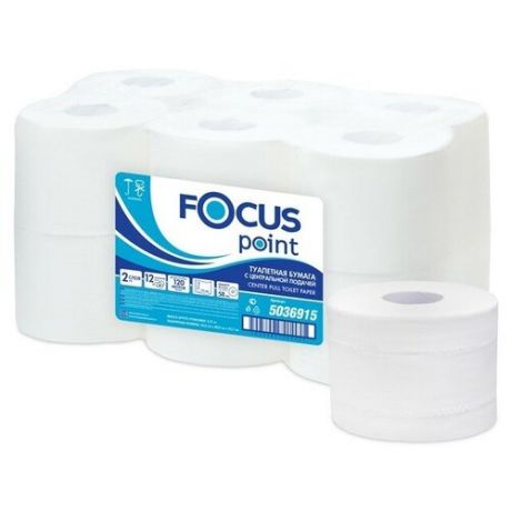 Туалетная бумага Focus Point двухслойная 5036915 12 рул.