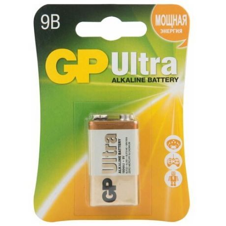 Батарейка GP Ultra Alkaline 9V Крона, 1 шт.