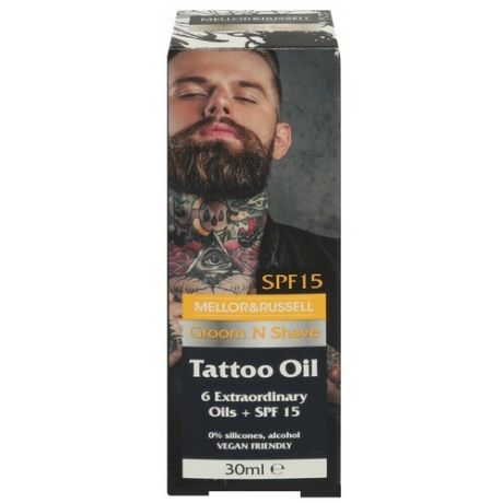 Mellor & Russell Масло для тела Groom N Shave Tatoo, 30 мл