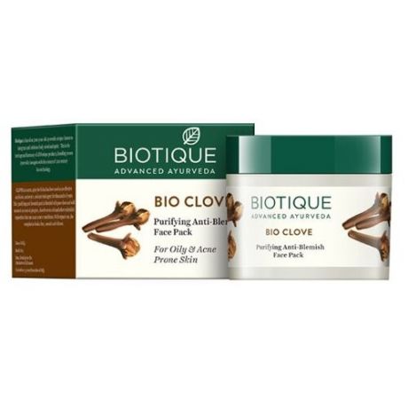 Biotique Очищающая анти-пигментная маска Био Гвоздика Bio Clove Purifying Anti-blemish Face Pack, 75 г