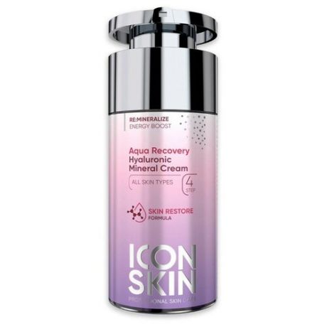 Icon Skin Aqua Recovery Увлажняющий крем для лица с гиалуроновой кислотой и минералами, 30 мл