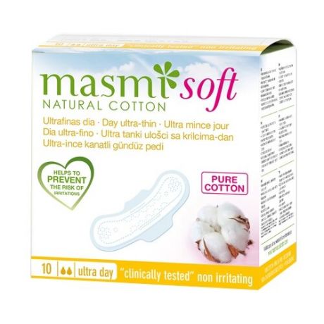 Masmi прокладки ежедневные Ultra day Soft, 2 капли, 10 шт.