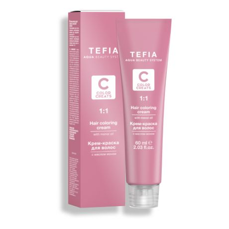 Tefia Color Creats тонер Hair Coloring Cream with Monoi Oil, Т 10.87 Тонер сорбет, 60 мл