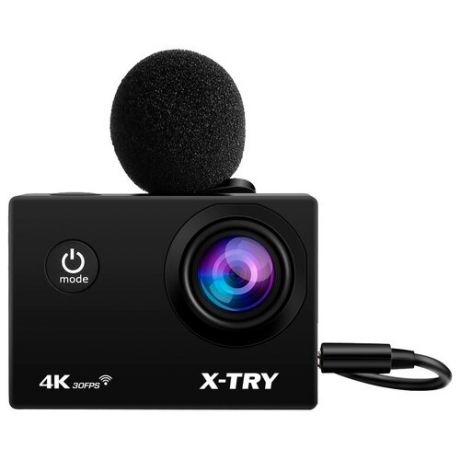 Экшн-камера X-TRY XTC192 EMR UltraHD, 3840x2160, черный