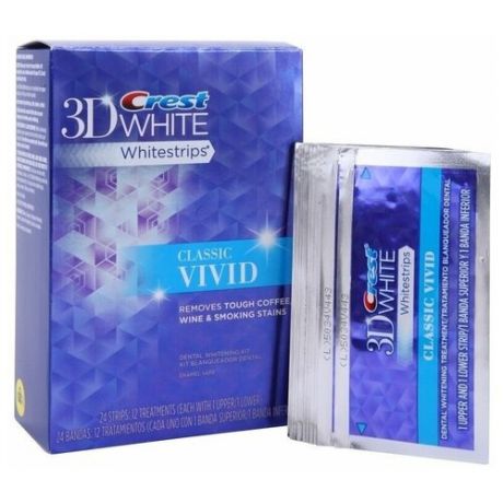 Crest отбеливающие полоски 3D Whitestrips Classic Vivid, 45 г, 20 шт.