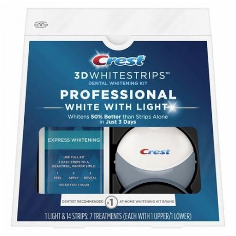 Crest отбеливающие полоски 3D Whitestrips Professional White with light, 14 шт.