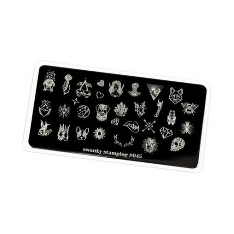 Трафарет Swanky Stamping 045 12 х 6 см black