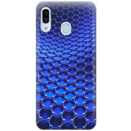 Ультратонкий силиконовый чехол-накладка для Samsung Galaxy A40 с принтом "Молекулярная цепь"