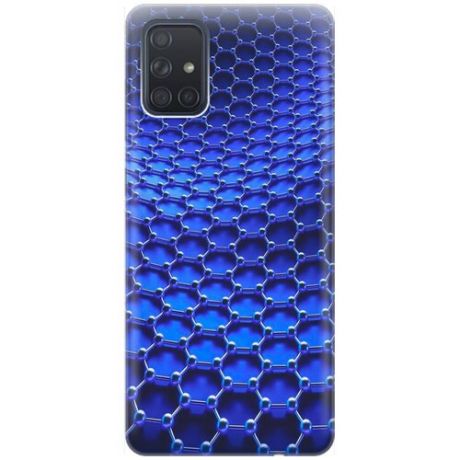 Ультратонкий силиконовый чехол-накладка для Samsung Galaxy A71 с принтом "Молекулярная цепь"