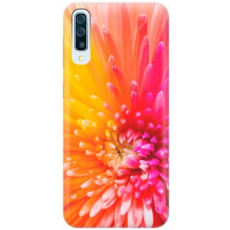 Ультратонкий силиконовый чехол-накладка для Samsung Galaxy A50 / A50s / A30s с принтом "Розовая хризантема"