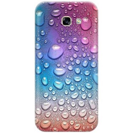 Ультратонкий силиконовый чехол-накладка для Samsung Galaxy A5 (2017) с принтом "Множество капель"