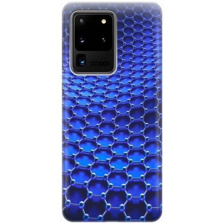 Ультратонкий силиконовый чехол-накладка для Samsung Galaxy S20 Ultra с принтом "Молекулярная цепь"