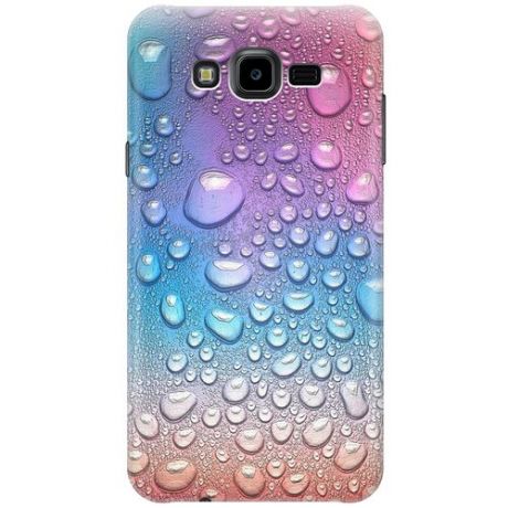 Ультратонкий силиконовый чехол-накладка для Samsung Galaxy J7 Neo с принтом "Множество капель"