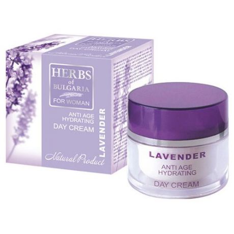 Herbs of Bulgaria Anti Age Hydrating Day Cream Lavender Омолаживающий увлажняющий дневной крем для лица с лавандой, 50 мл