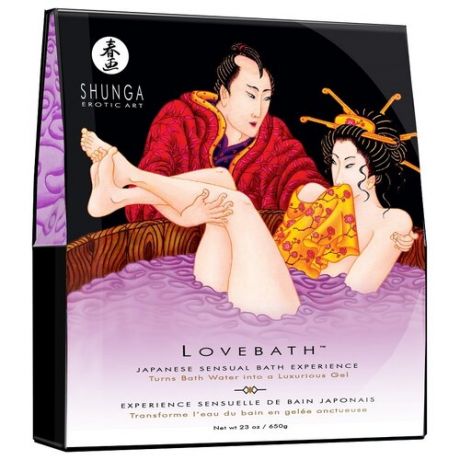 Соль для ванны Lovebath Sensual lotus, превращающая воду в гель - 650 гр.