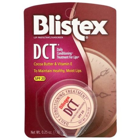 Blistex, DCT (Ежедневное увлажнение) для губ, SPF 20, 0,25 унции (7 г)
