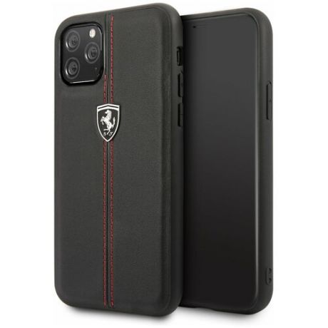 Чехол Ferrari для iPhone 11 Pro Heritage W Hard Leather Black