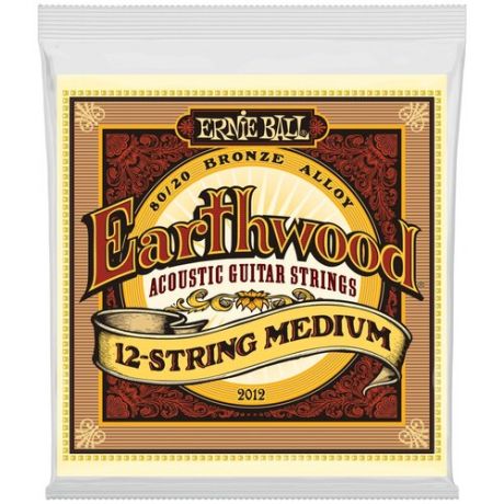 ERNIE BALL 2012 Earthwood 80/20 Bronze Medium 11-42 Струны для 12 струнной акустической гитары