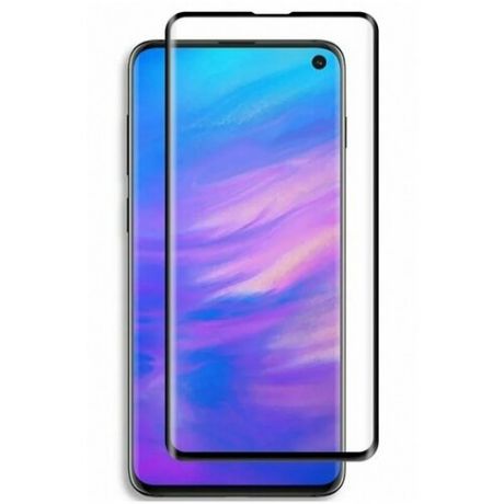 Полноэкранное защитное стекло для телефона Samsung Galaxy S10e / Стекло на Самсунг Галакси S10е / Стекло на весь экран / Full Glue от 3D до 21D (черный)