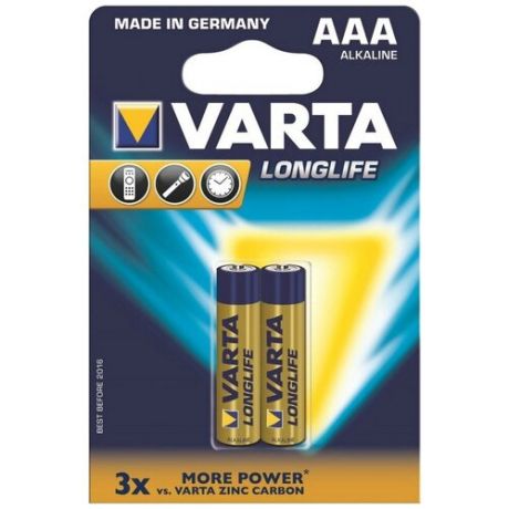 Батарейка VARTA LONGLIFE AAA, 8 шт.