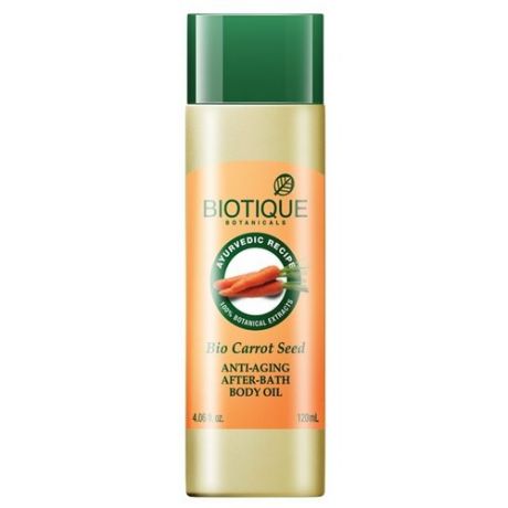 Biotique Масло для тела Carrot Seed Anti-Aging After-Bath Body Oil, 120 мл