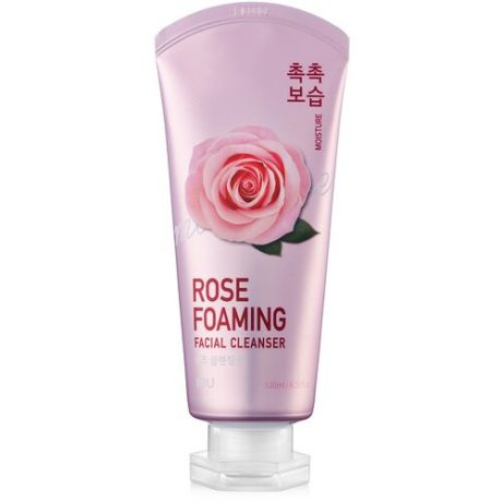 IOU пенка для умывания с розой увлажняющая Rose Foaming Facial Cleanser, 120 мл