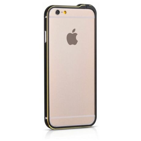 Бампер iPhone 6, HOCO, Blade series Fedora, металлический, черный