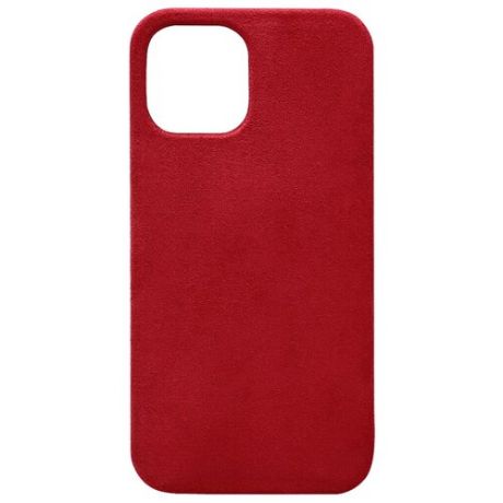 Бархатный чехол под алькантару для iPhone 12 Mini, Красный, iGrape