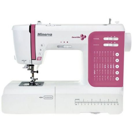 Швейная машина Minerva DecorUltra, бело-розовый
