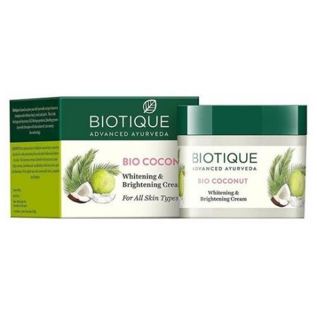 Biotique Bio Coconut Питательный осветляющий крем для лица БИО кокос, 50 г