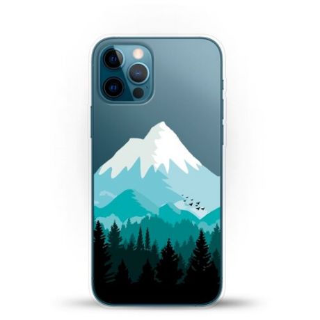 Силиконовый чехол Снежные горы на Apple iPhone 12 Pro Max