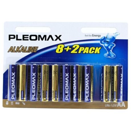 Батарейка Pleomax Alkaline LR6 (AA), 10 шт.
