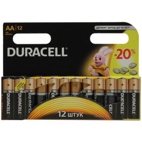 Батарейка AA щелочная Duracell MN1500-12 1.5V 12 шт