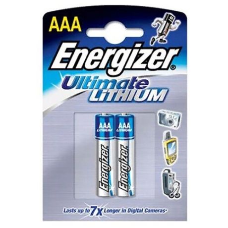 Батарейка AAA литиевая Energizer Lithium Ultimate FR03-2BL 1.5V в блистере 2шт.