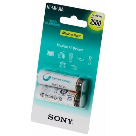 Аккумулятор Ni-Mh 2500 мА·ч Sony AA 2500, 2 шт.