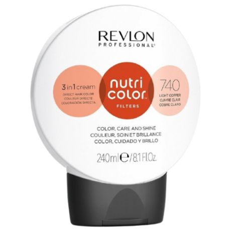 Краситель прямого действия Revlon Professional Nutri Color Filters 3 In 1 Cream 740 Light copper, 100 мл