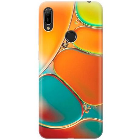 Ультратонкий силиконовый чехол-накладка для Huawei Y6 (2019) / Honor 8A с принтом "Разноцветные пузырьки"