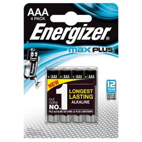 Батарейки Energizer MAX Plus AAA , 4 шт.