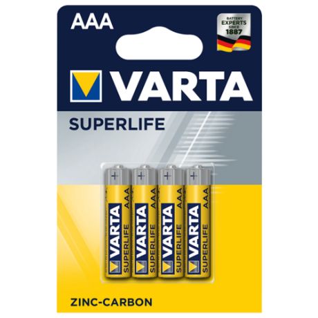 Батарейка VARTA SUPERLIFE AAA/LR03 бл 4