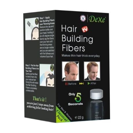 Загуститель волос Dexe Hair Building Fibers, Средний блонд, 22 г