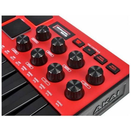 MIDI-клавиатура AKAI MPK Mini MKIII красный/черный