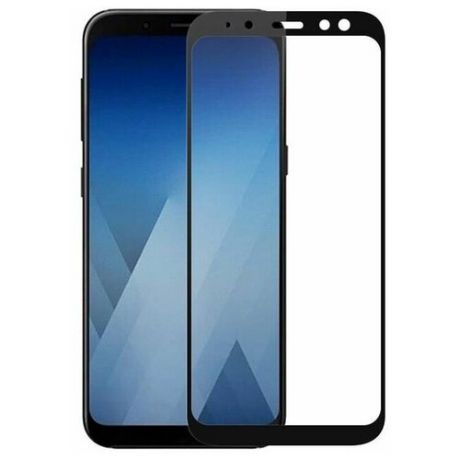 Защитное стекло на Samsung SM-A730F, Galaxy A8 Plus (2018), 9D, черный
