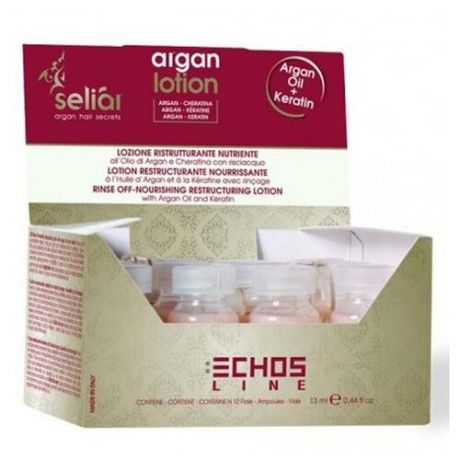 Echosline Seliar Argan Лосьон для волос восстанавливающий с маслом аргании, 13 мл, 12 шт.