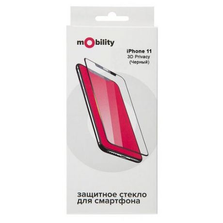 Защитное стекло mObility для iPhone 11 черный