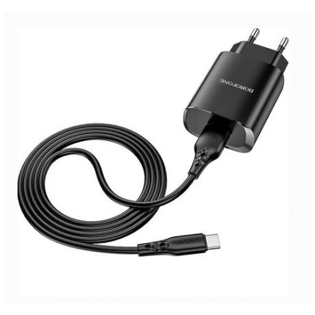 СЗУ USB 2.1A BOROFONE BN1 Inovative кабель Type-C черный