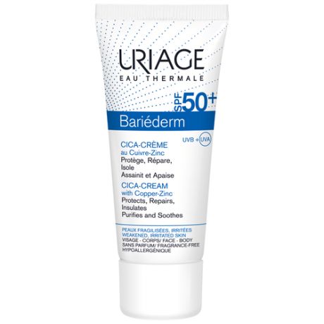 Uriage Bariederm солнцезащитный крем для кожи с повреждениями SPF 50 40 мл