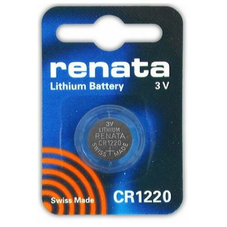 Батарейка CR1220 3В литиевая Renata в блистере 1шт.