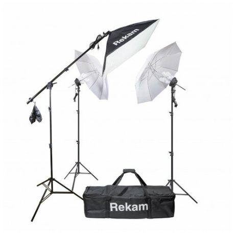 Rekam CL4-615-SB UM Boom KIT Комплект флуоресцентных осветителей с софтбоксом и зонтами